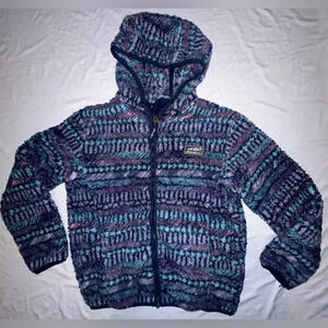 Eddie Bauer Kids Quest Fleece Plush Hoodie Full Zip Hooded Multicolor Size Med